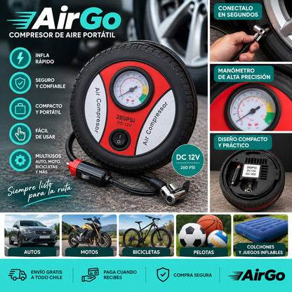 AirGo – Compresor de Aire Portátil