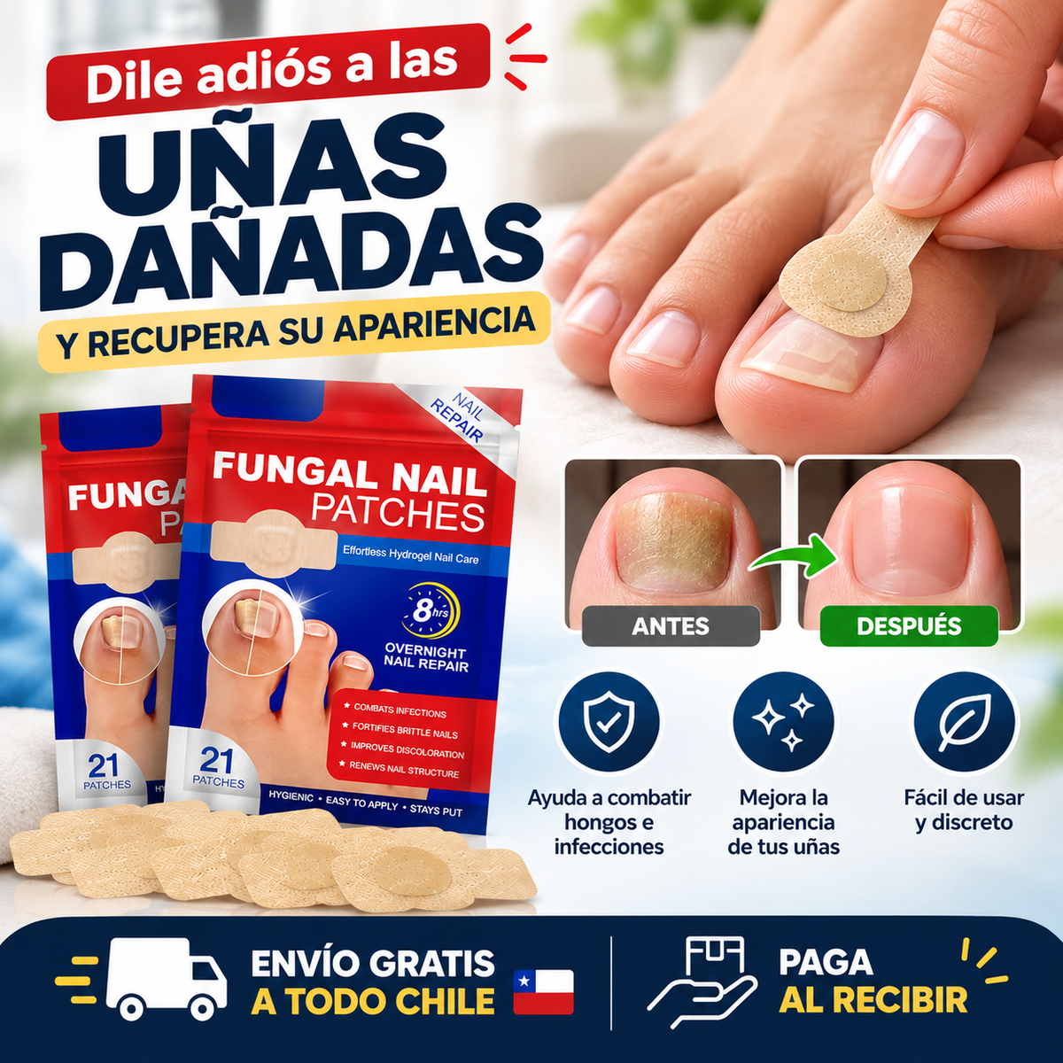 Parche Hongo De Uñas 2x1 - 42 Unidades