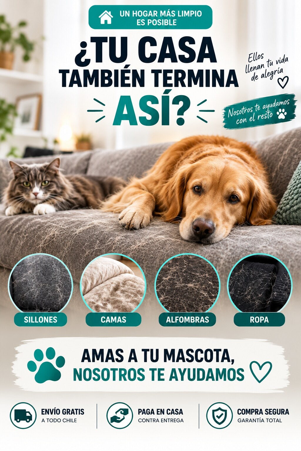 PetClean – Pack 2 Guantes Quita Pelos 🐾