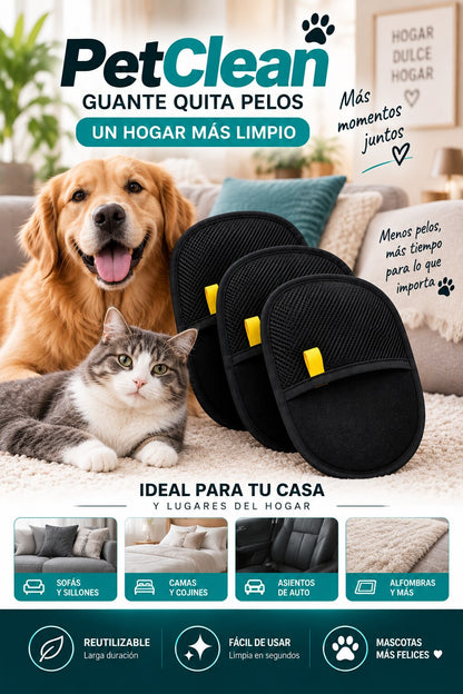 PetClean – Pack 2 Guantes Quita Pelos 🐾
