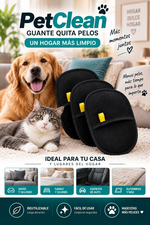 PetClean – Pack 2 Guantes Quita Pelos 🐾