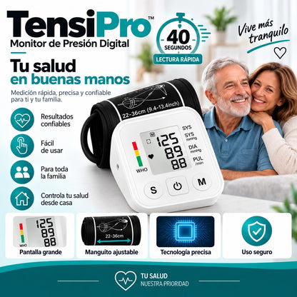 TensiPro™ - Monitor de Presión Digital