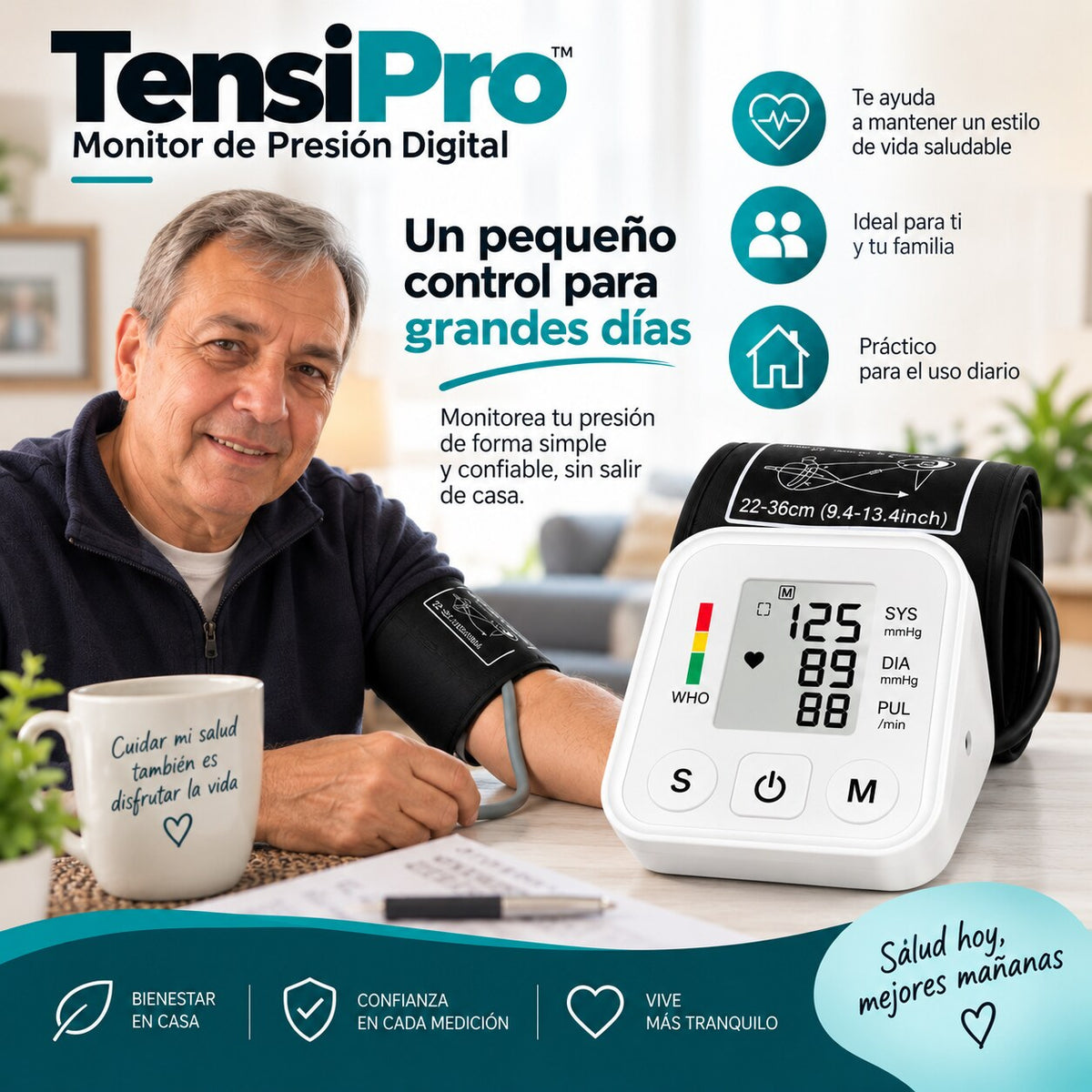 TensiPro™ - Monitor de Presión Digital
