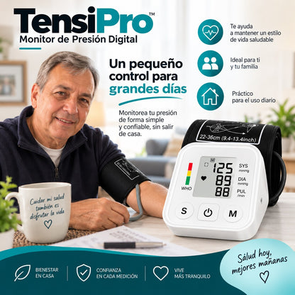 TensiPro™ - Monitor de Presión Digital